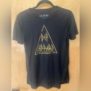 EUC DEF LEPPARD Black Short Sleeve T-Shirt Small